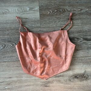 Burnt Orange Silk Tank